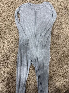 Little Sleepies Grey Zippered Footed One-Piece
